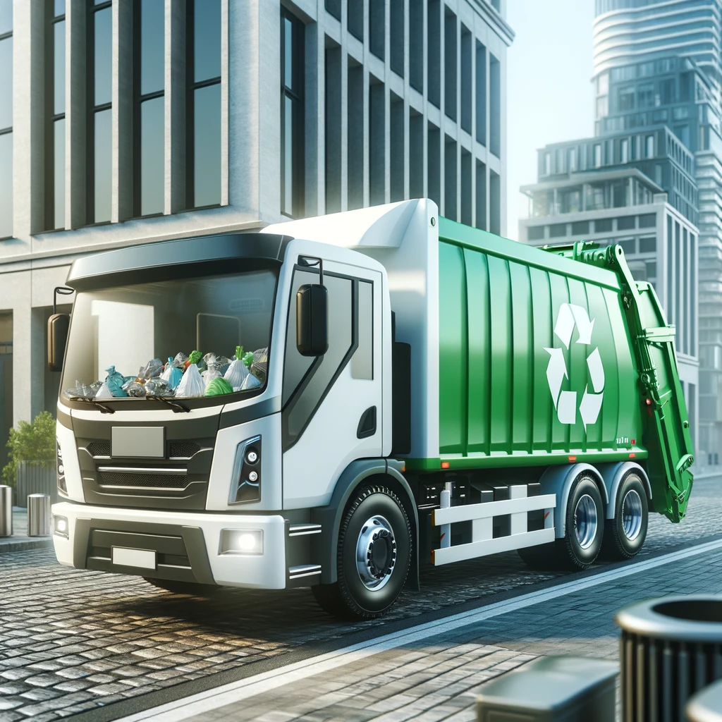 Camion déchets écologiques efficacité énergétique